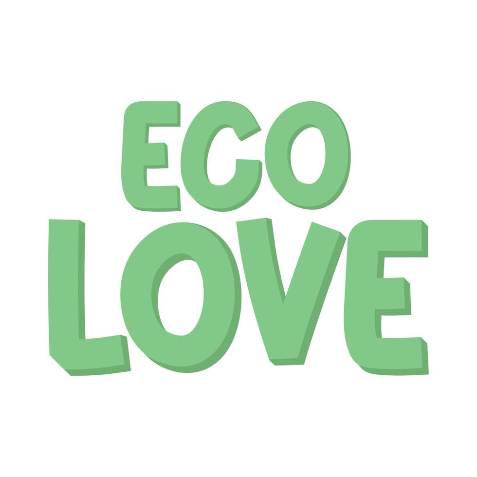 illustratie van eco liefde vector