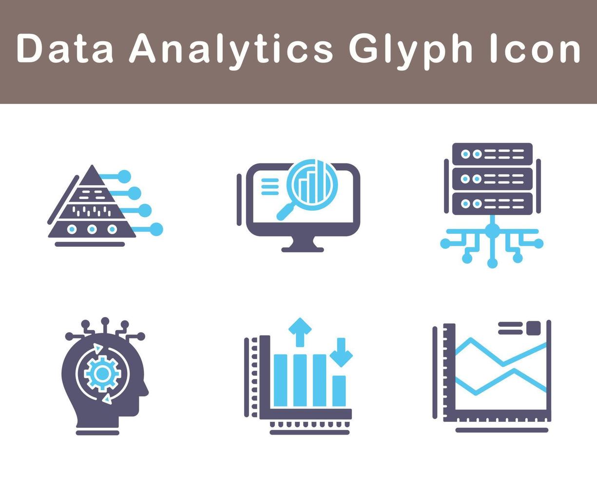 gegevens analytics vector icoon reeks