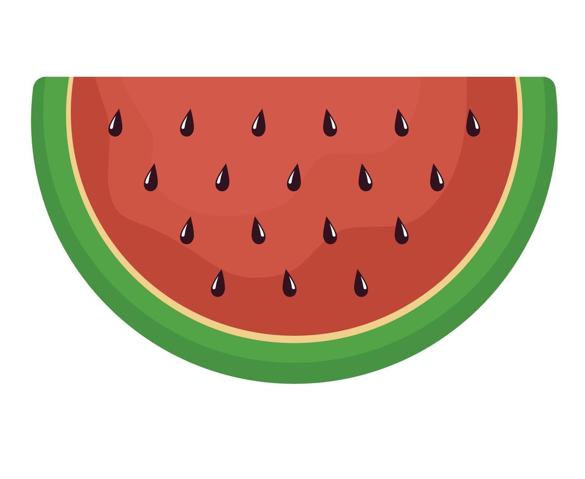 watermeloen plak ontwerp vector