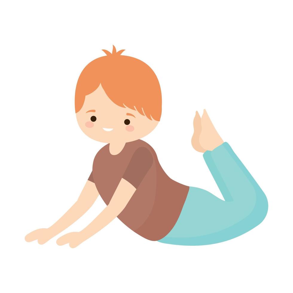 yoga jongen ontwerp vector