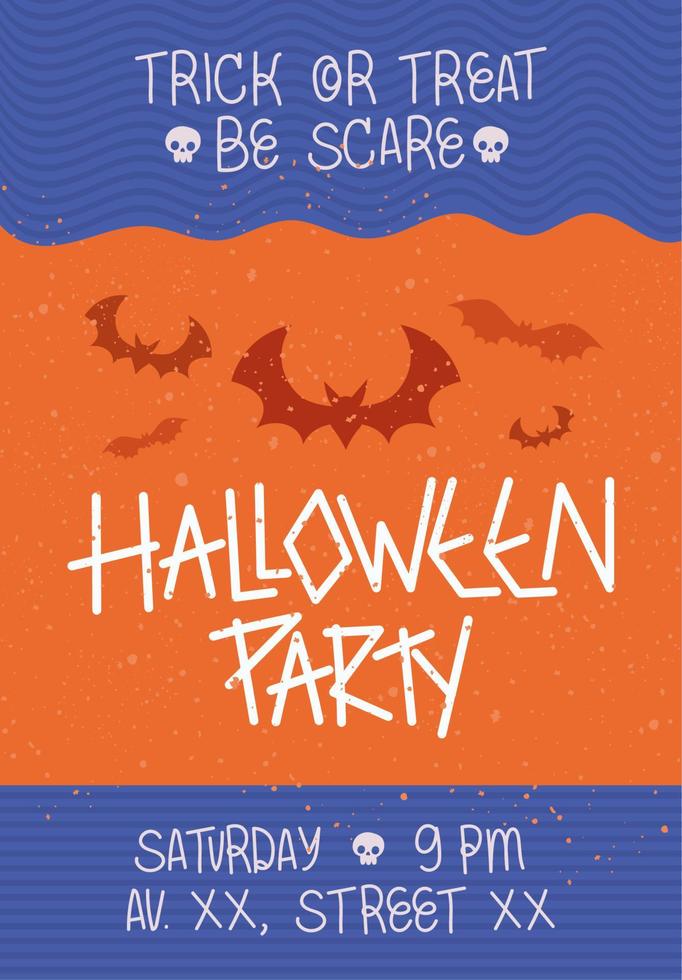 halloween partij poster ontwerp vector