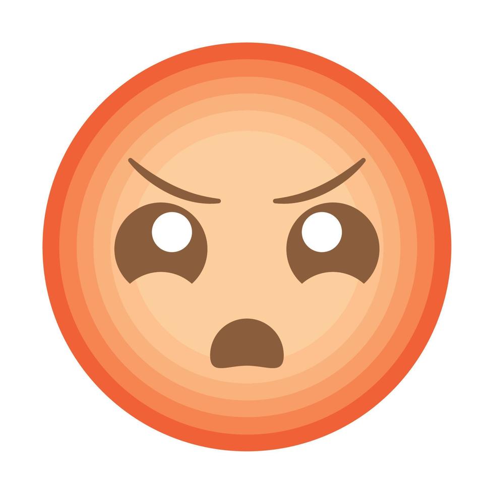 rood ongelukkig emoji vector