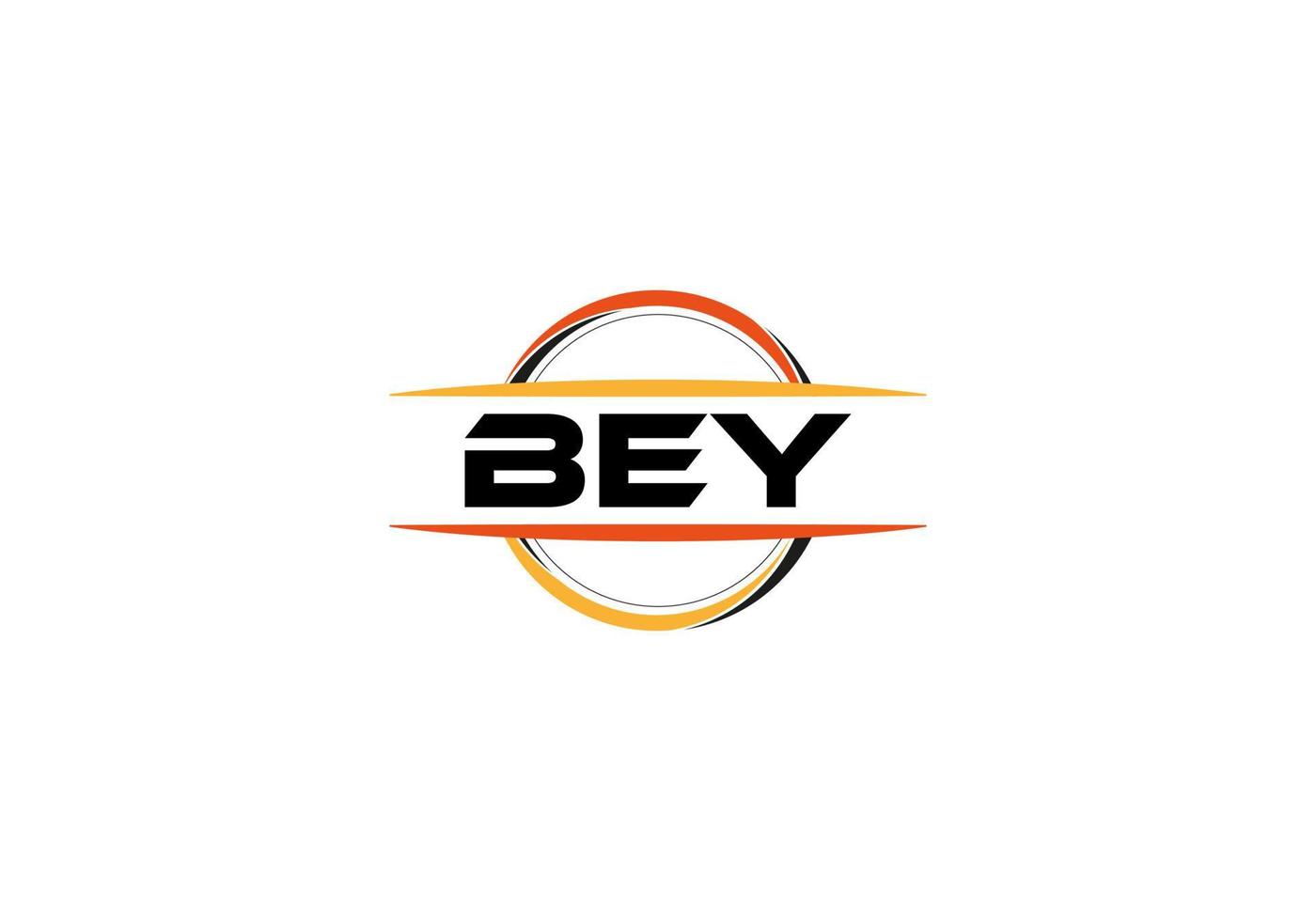 bey brief royalty Ovaal vorm logo. bey borstel kunst logo. bey logo voor een bedrijf, bedrijf, en reclame gebruiken. vector