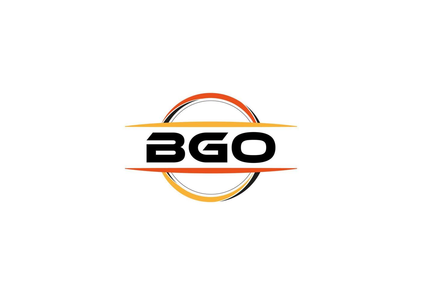 bgo brief royalty Ovaal vorm logo. bgo borstel kunst logo. bgo logo voor een bedrijf, bedrijf, en reclame gebruiken. vector