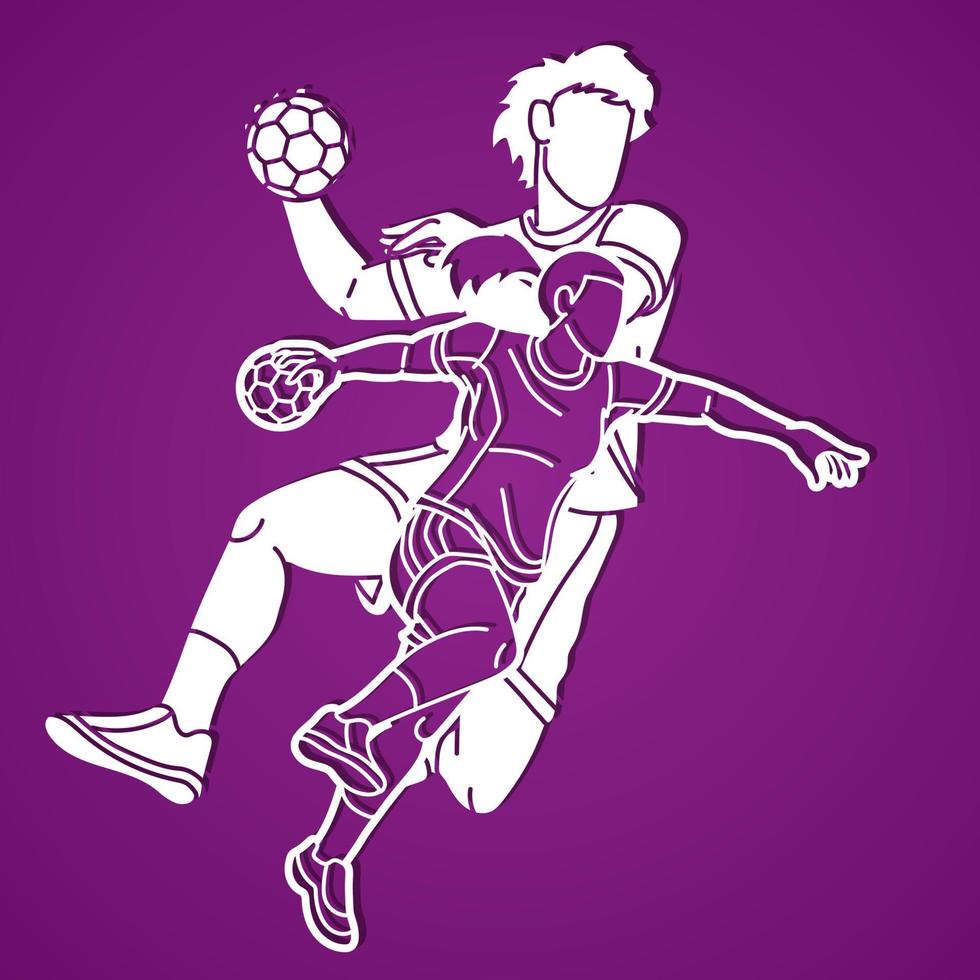 handbal sport team vector