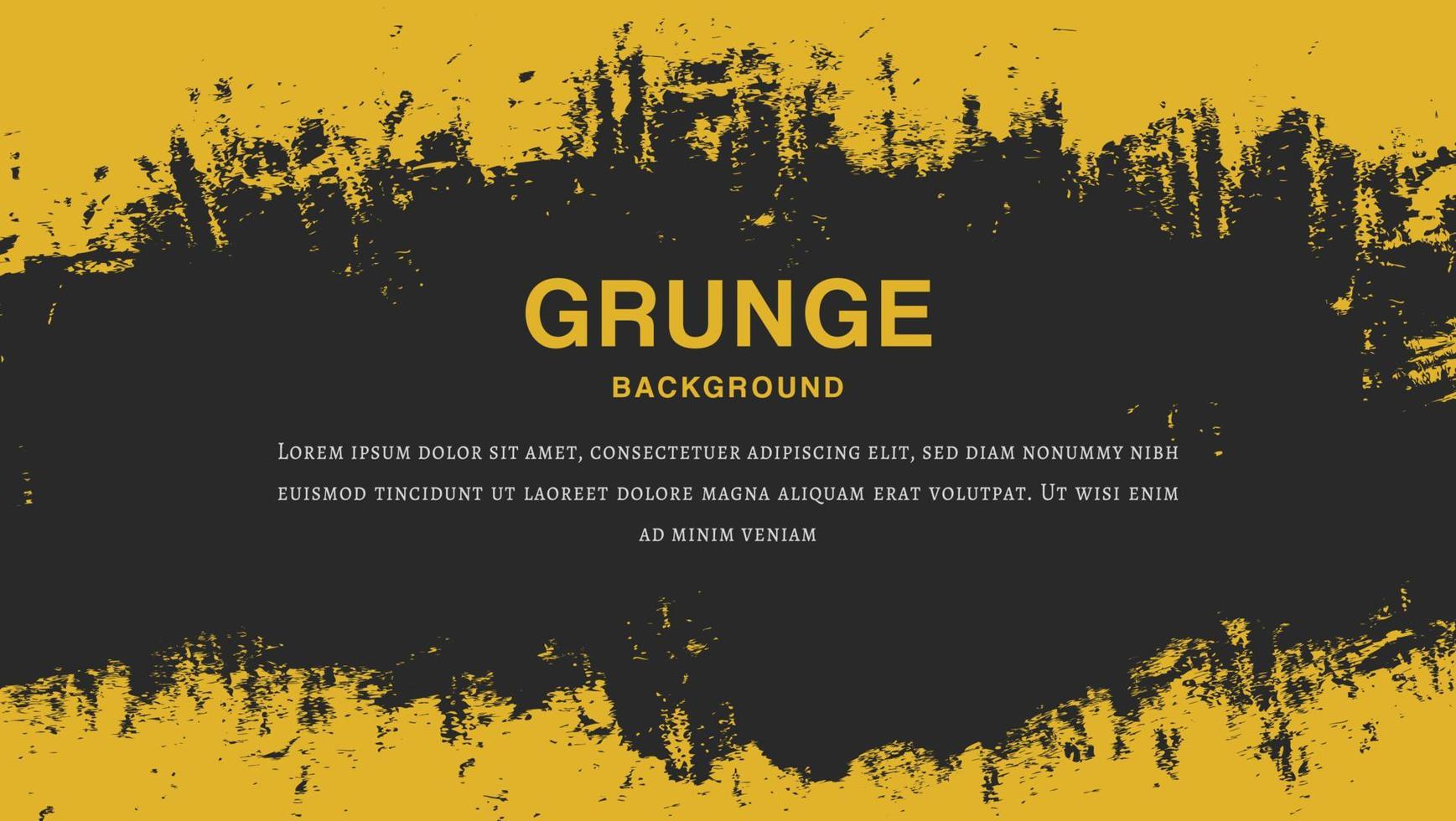 abstract geel kader grunge sport ontwerp in zwart achtergrond vector