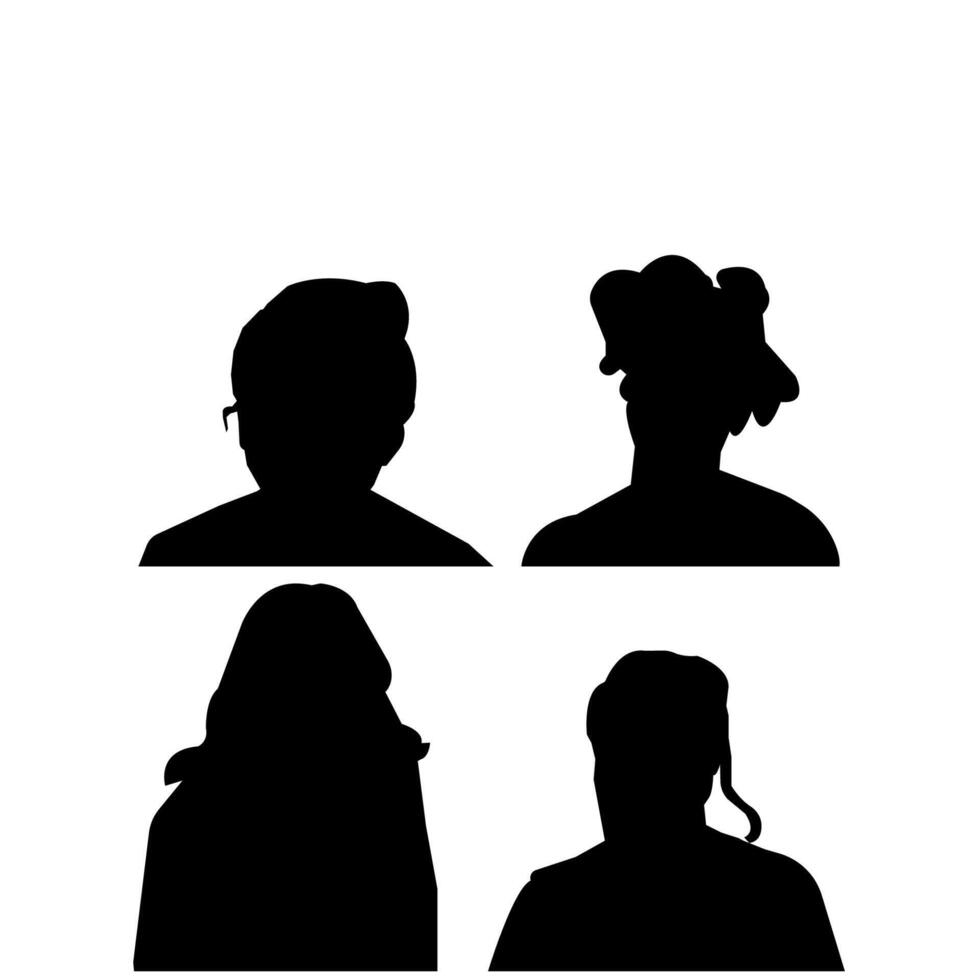 zwart vrouw silhouet vector