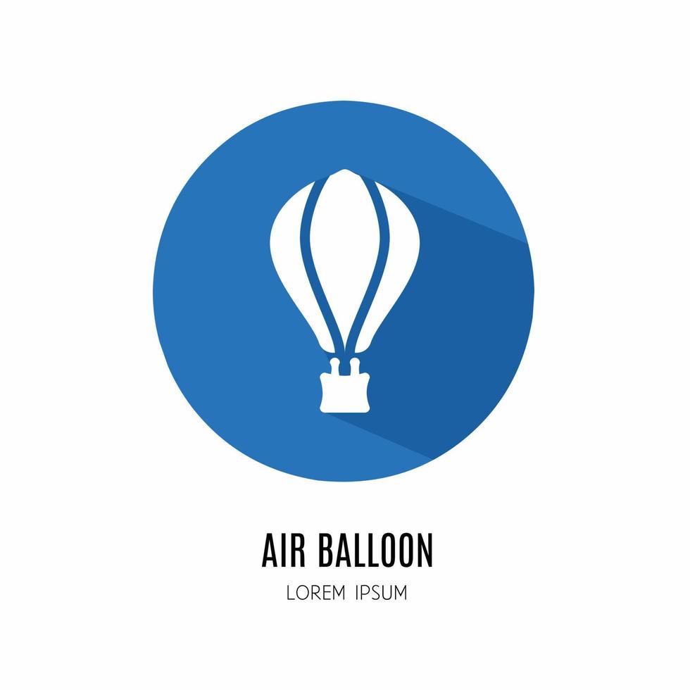 lucht ballon icoon in vlak. logo voor bedrijf voorraad vector. vector