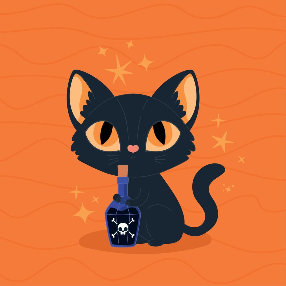 halloween kat ontwerp vector