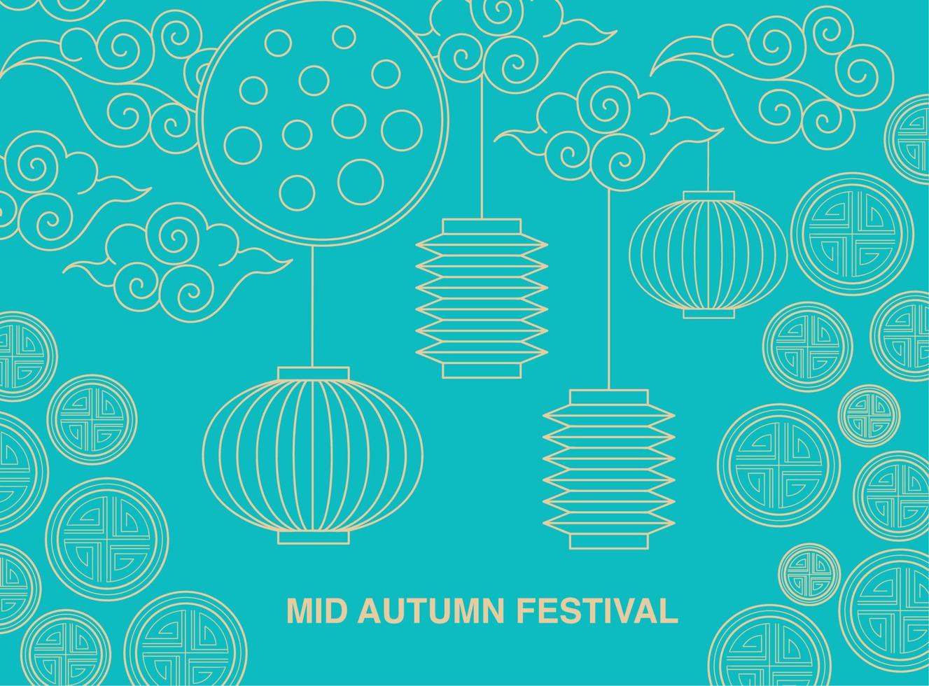 midden herfst festival uitnodiging vector