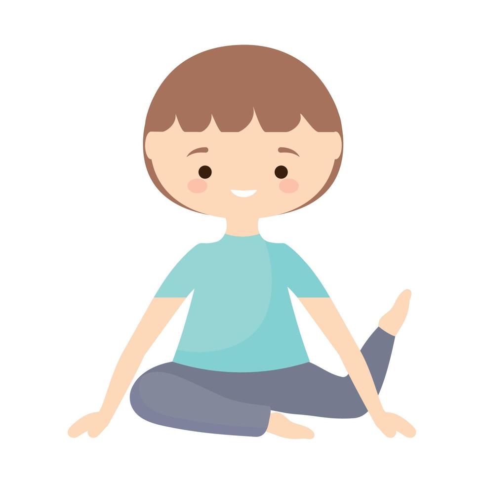 yoga jongen illustratie vector