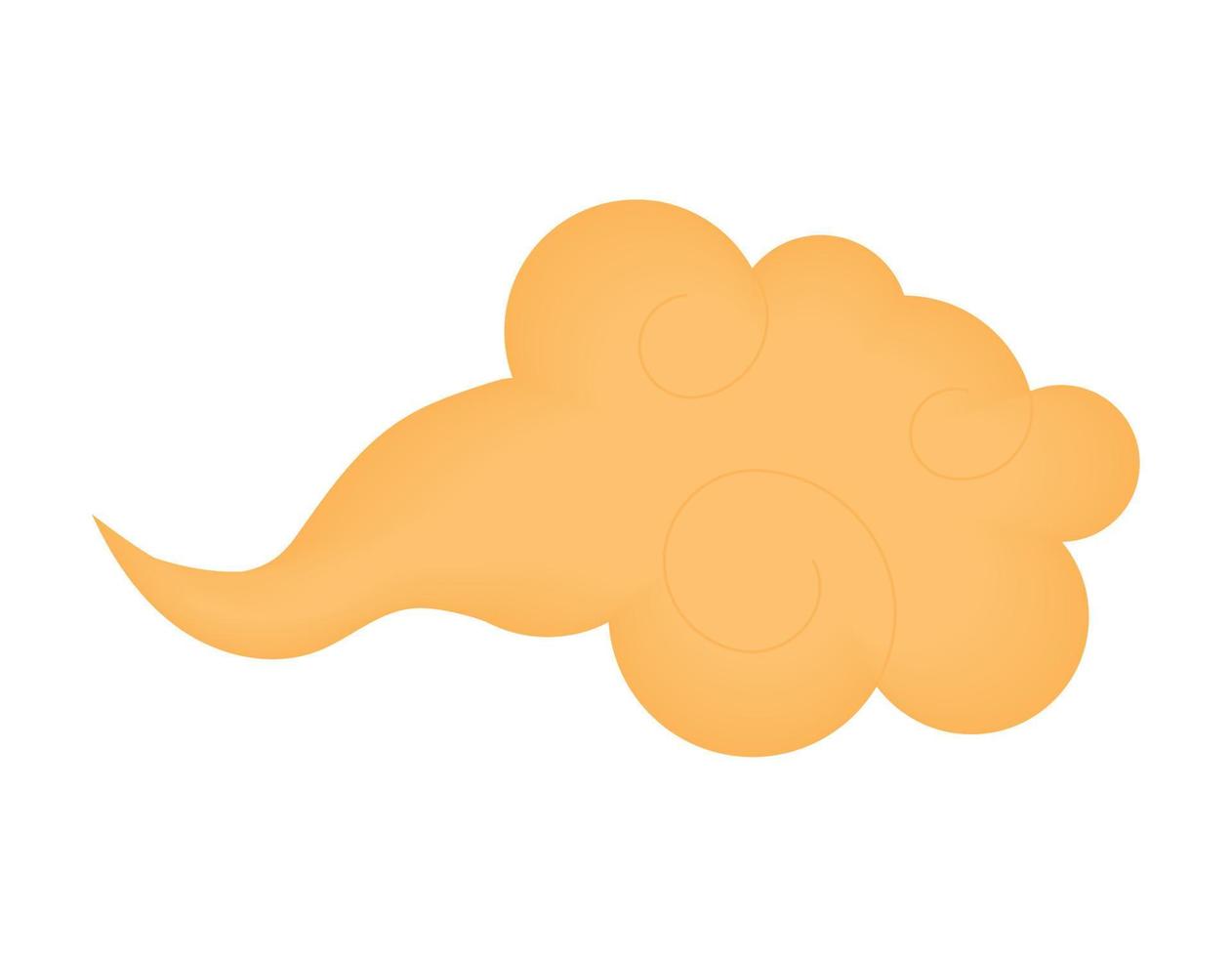 geel wolk ontwerp vector