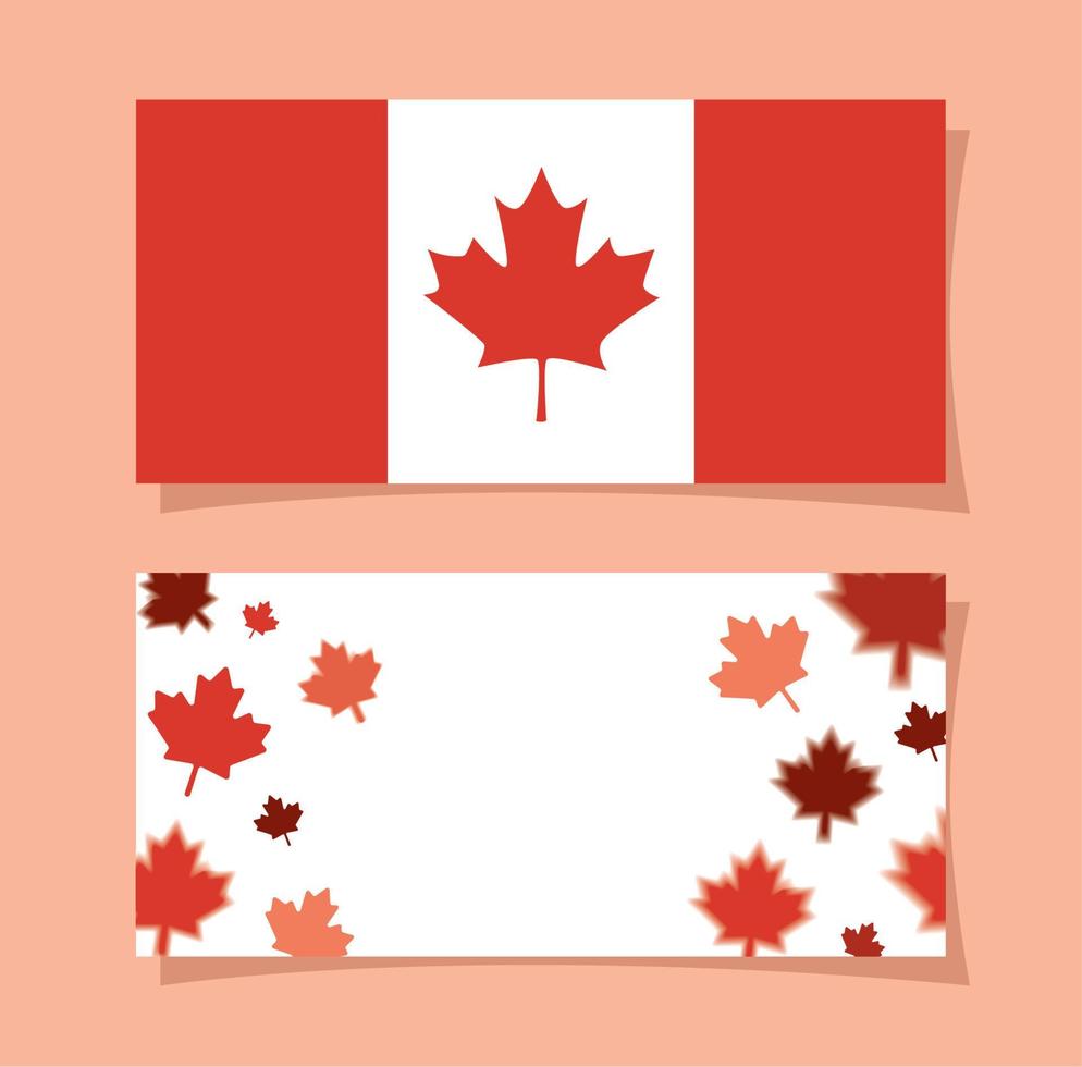 Canada banners met esdoorn- bladeren vector