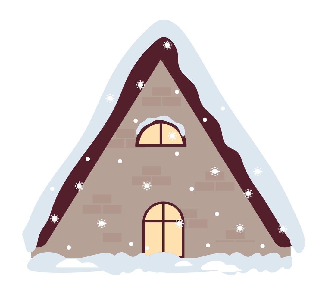 winter knus huis icoon vector