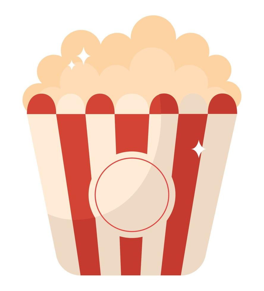 gekleurde popcorn doos vector