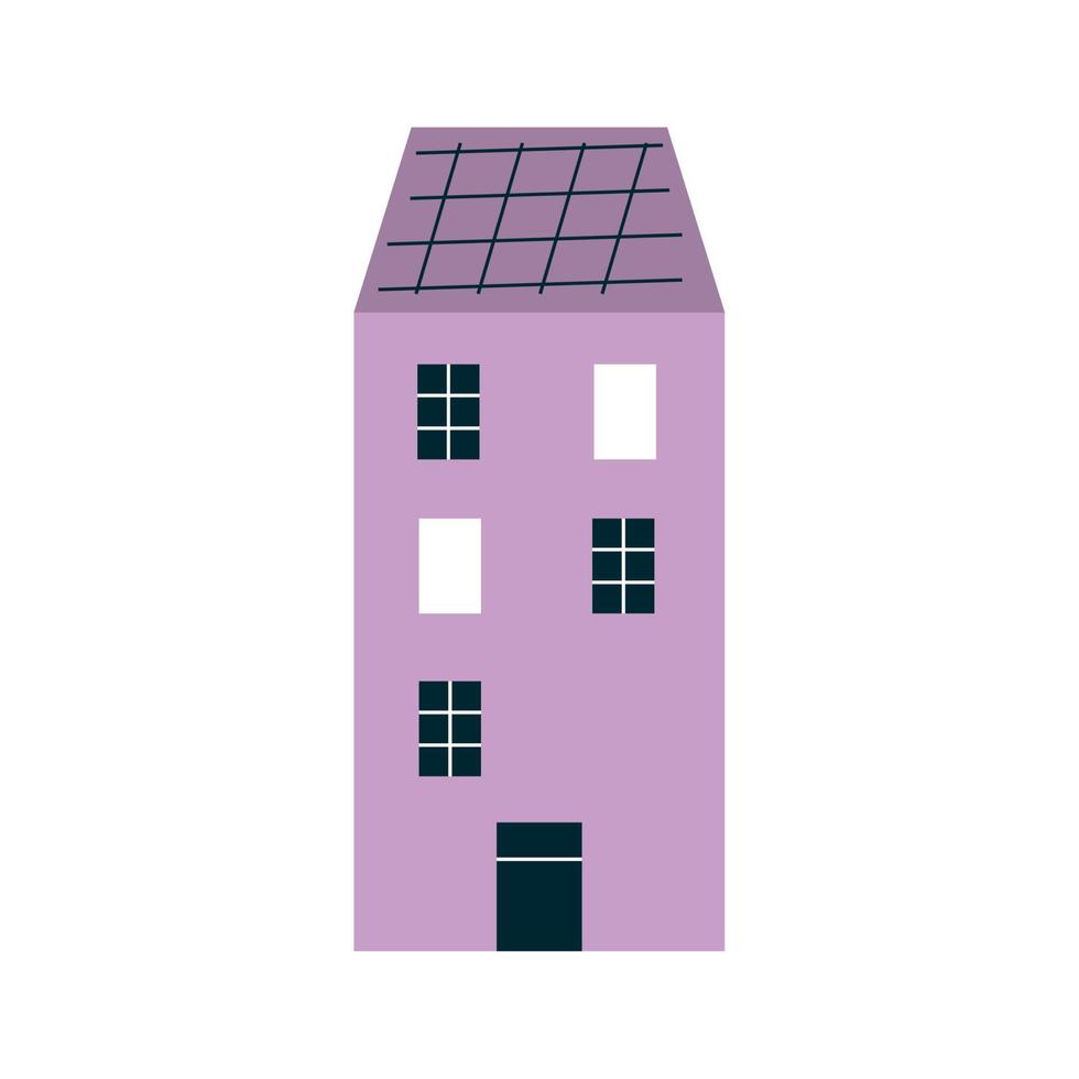 Purper gebouw ontwerp vector