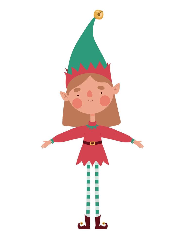 gekleurde elf vrouw icoon vector