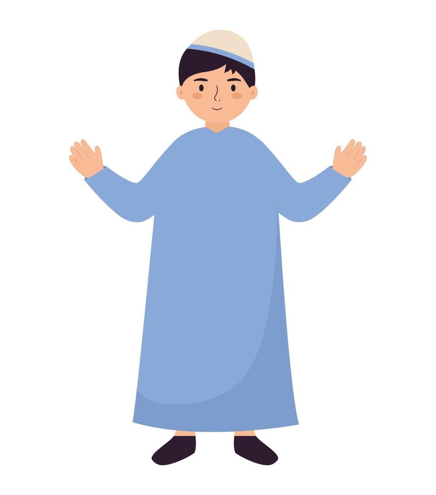 moslim jongen illustratie vector