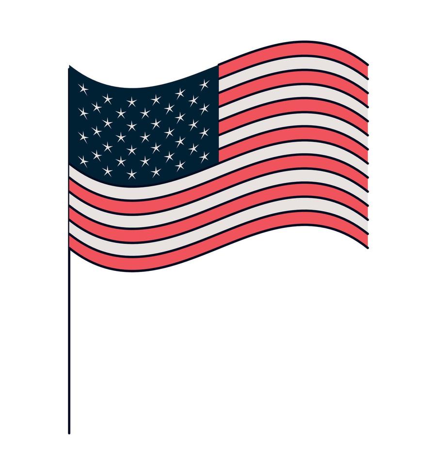 USA vlag illustratie vector