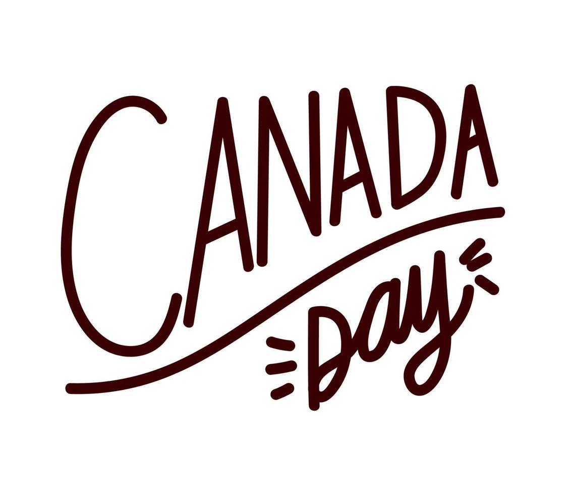 Canada dag belettering vector