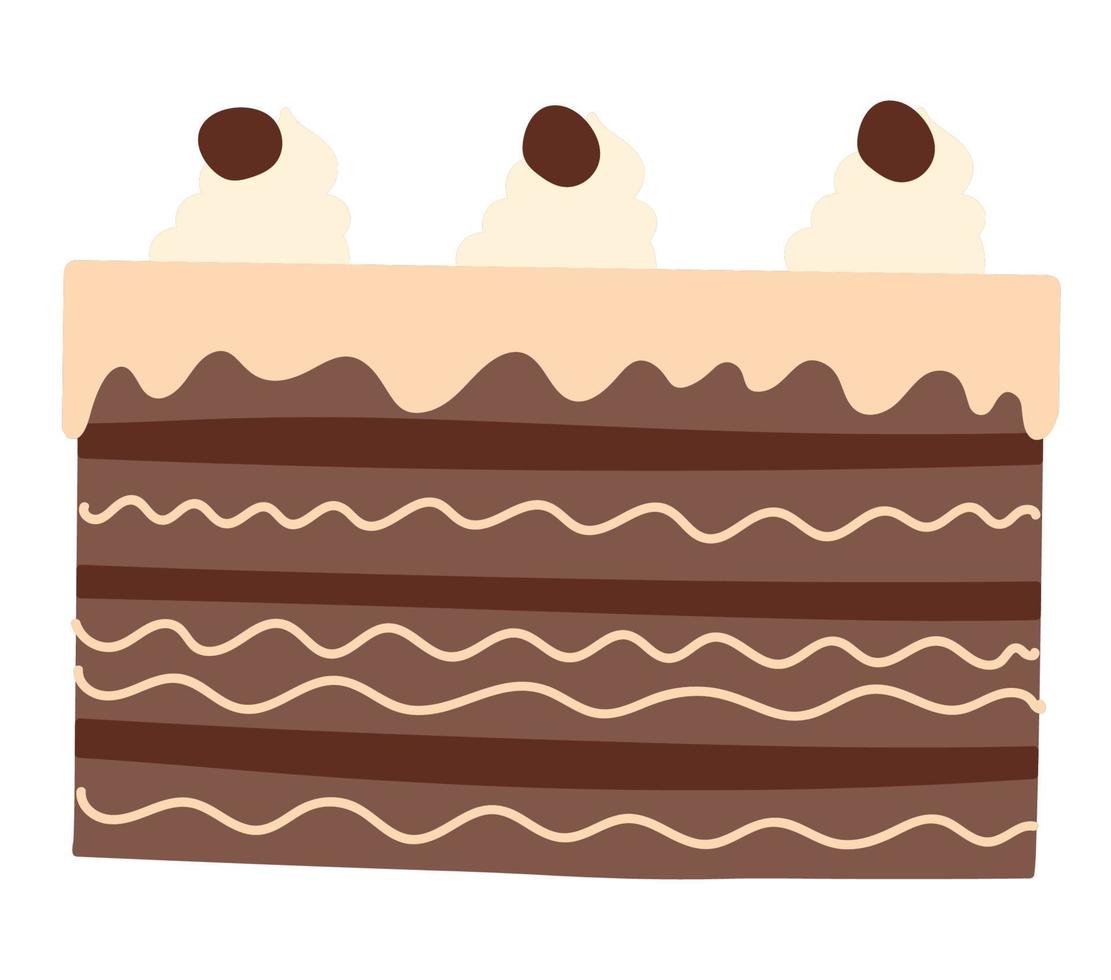 chocolade verjaardagstaart vector