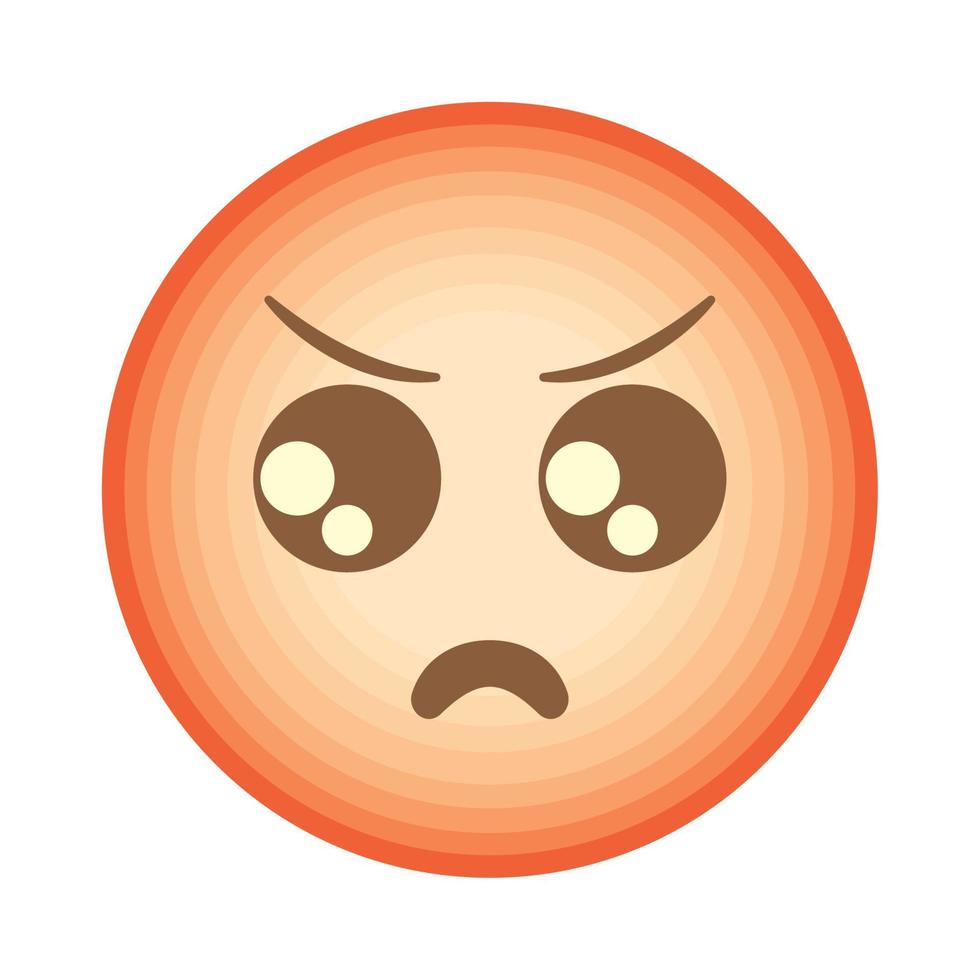 rode boze emoji vector