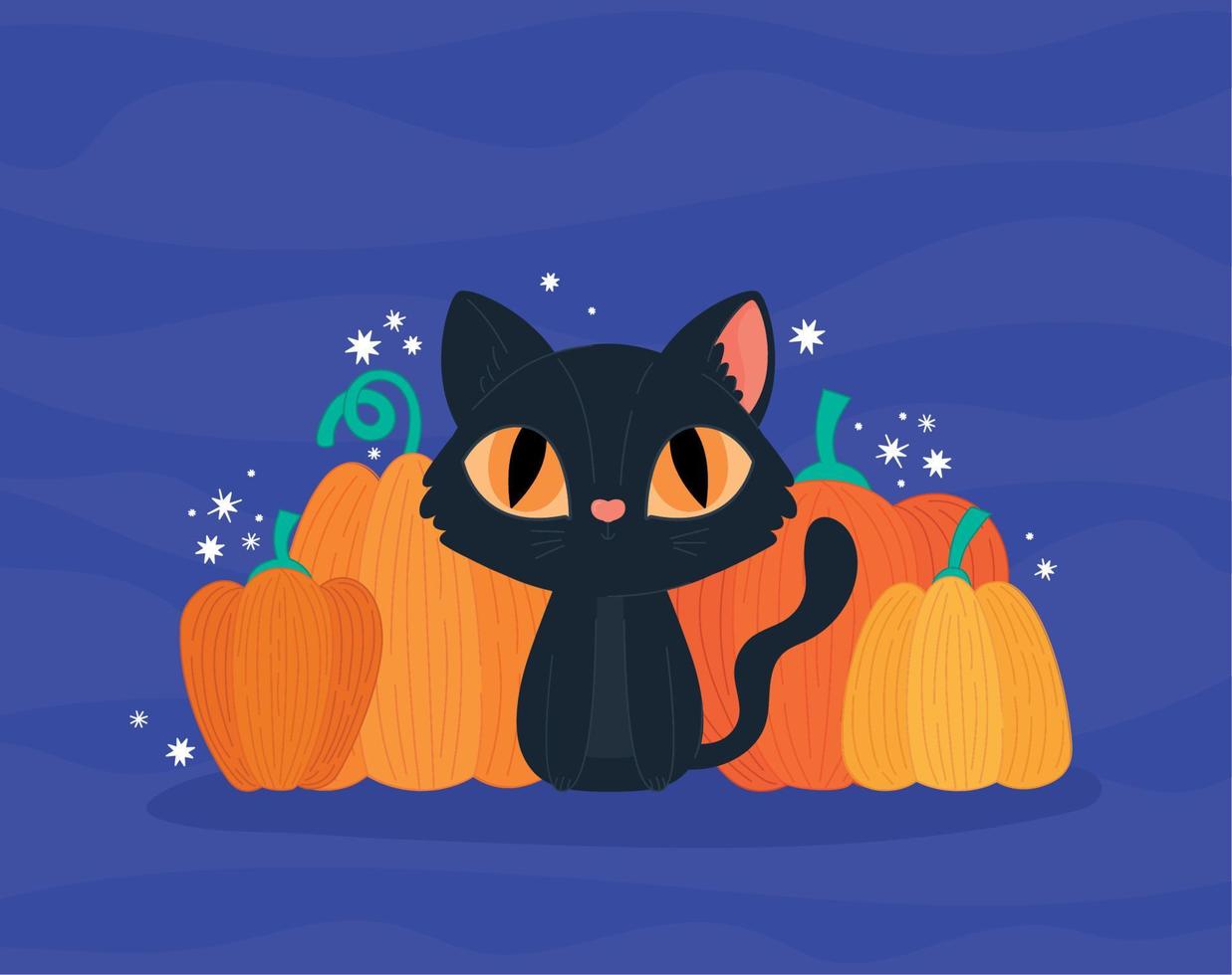 halloween kat poster vector