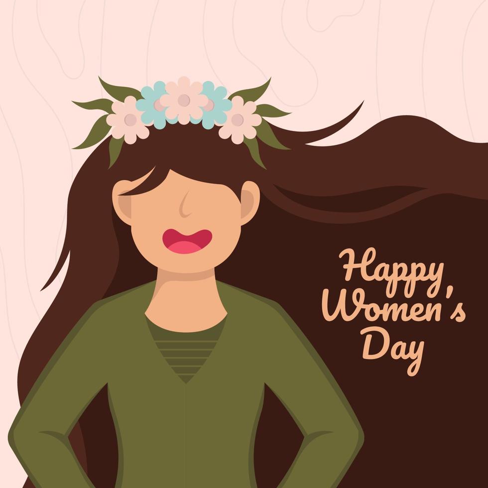 internationale gelukkige vrouwendag ontwerp vector