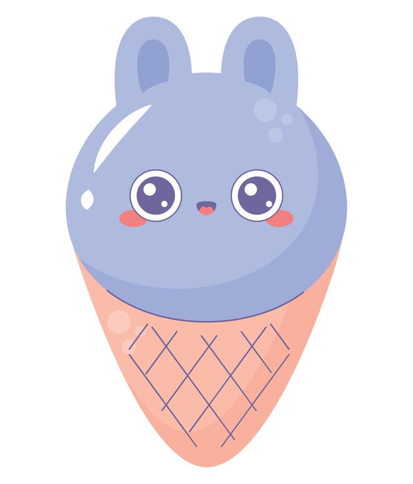 kawaii ijs ontwerp vector