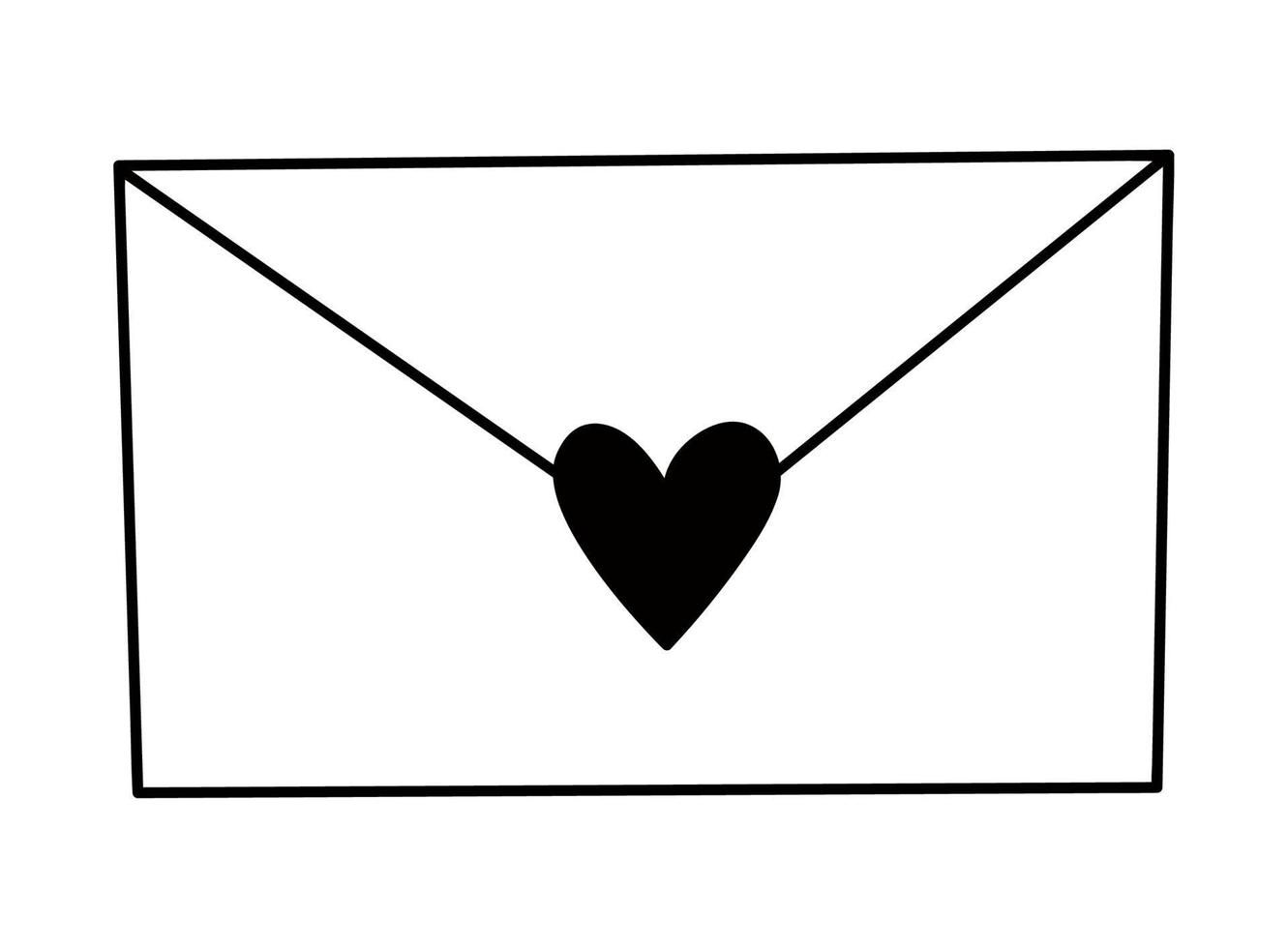 liefdesbrief ontwerp vector