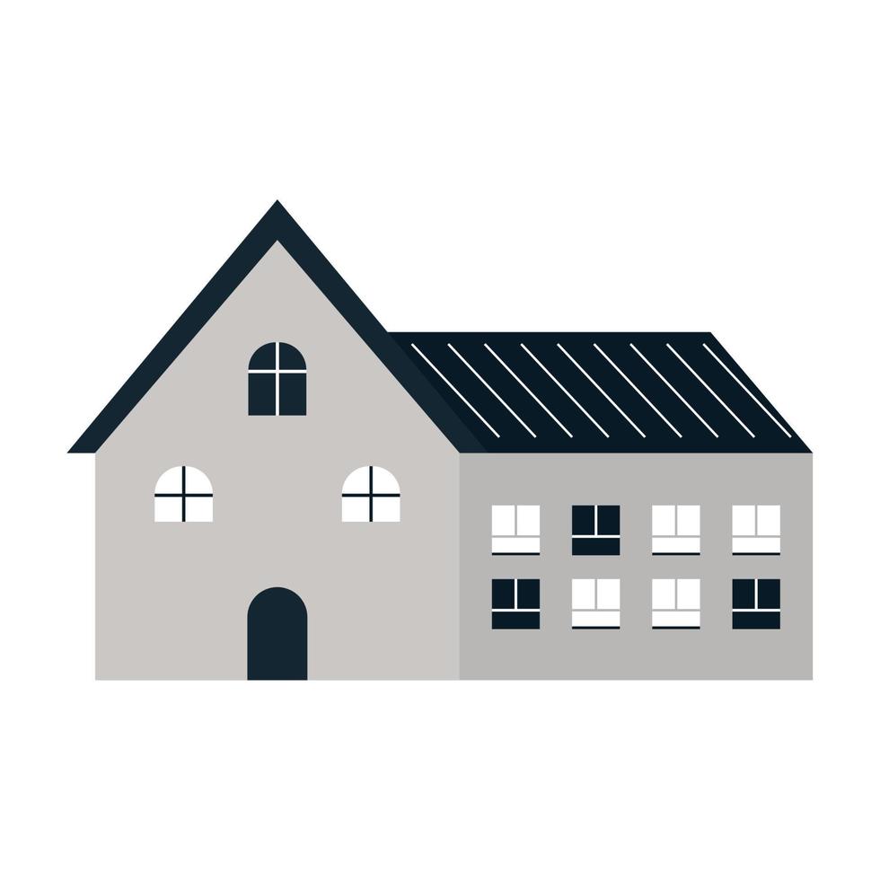 grijs huis illustratie vector