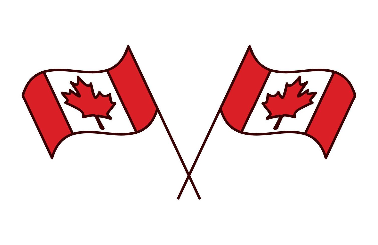 Canada vlaggen ontwerp vector