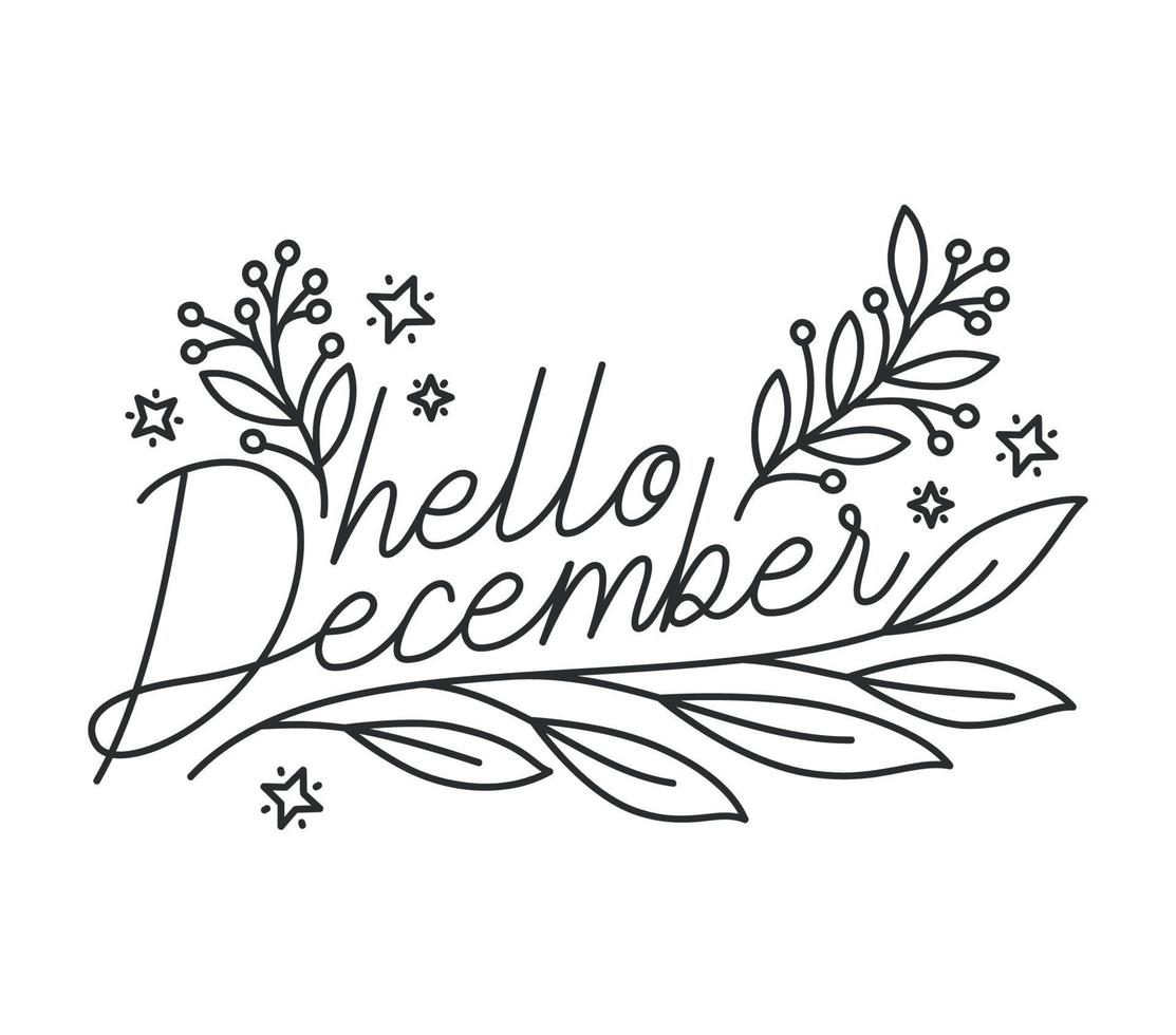 ontwerp van Hallo december vector