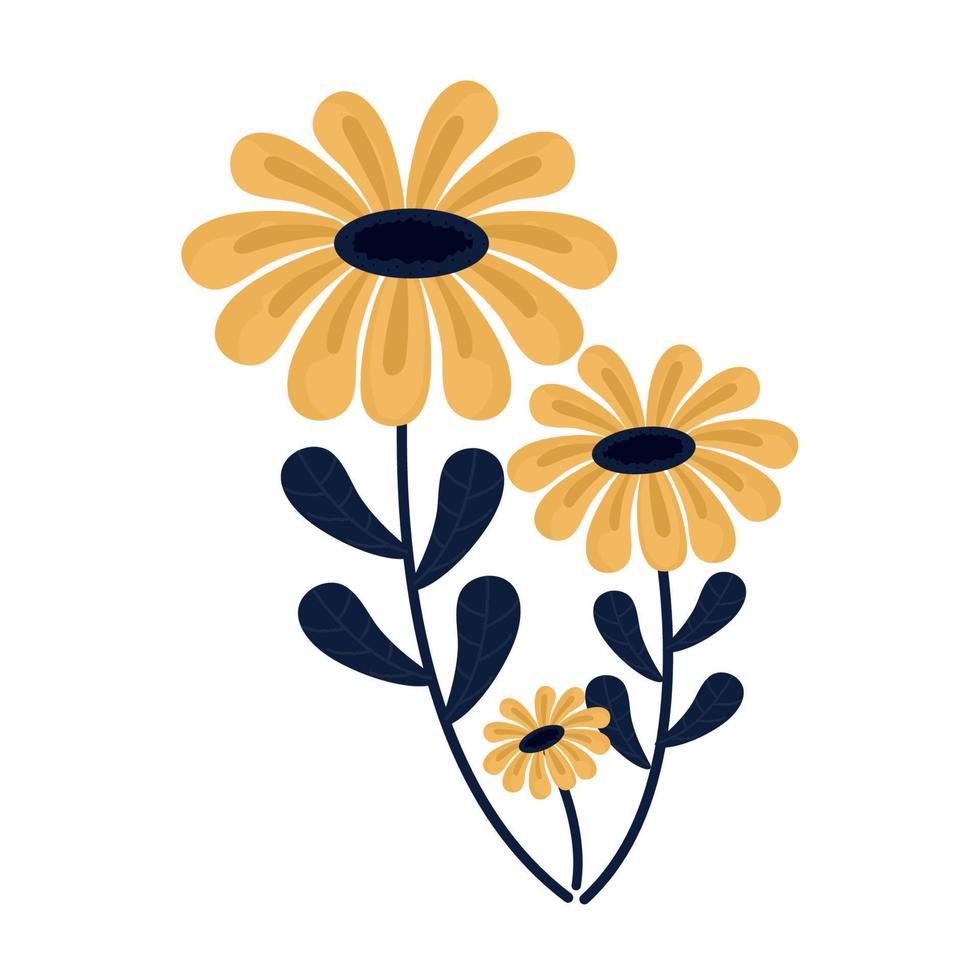 gouden bloemen boeket vector