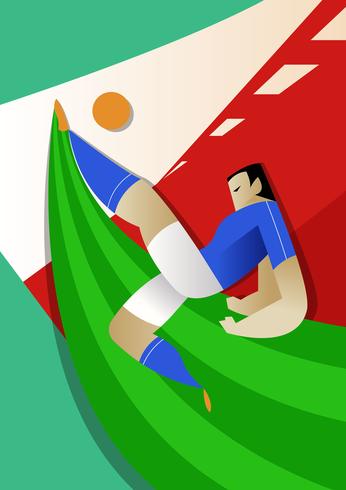 Italië Wereldbeker Voetbalspelers vector