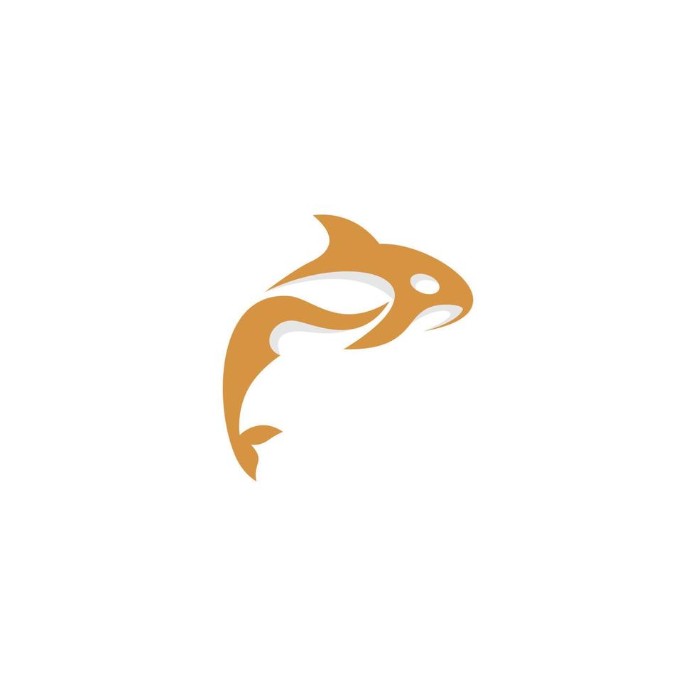 walvis logo met kleur motief en wit achtergrond vector