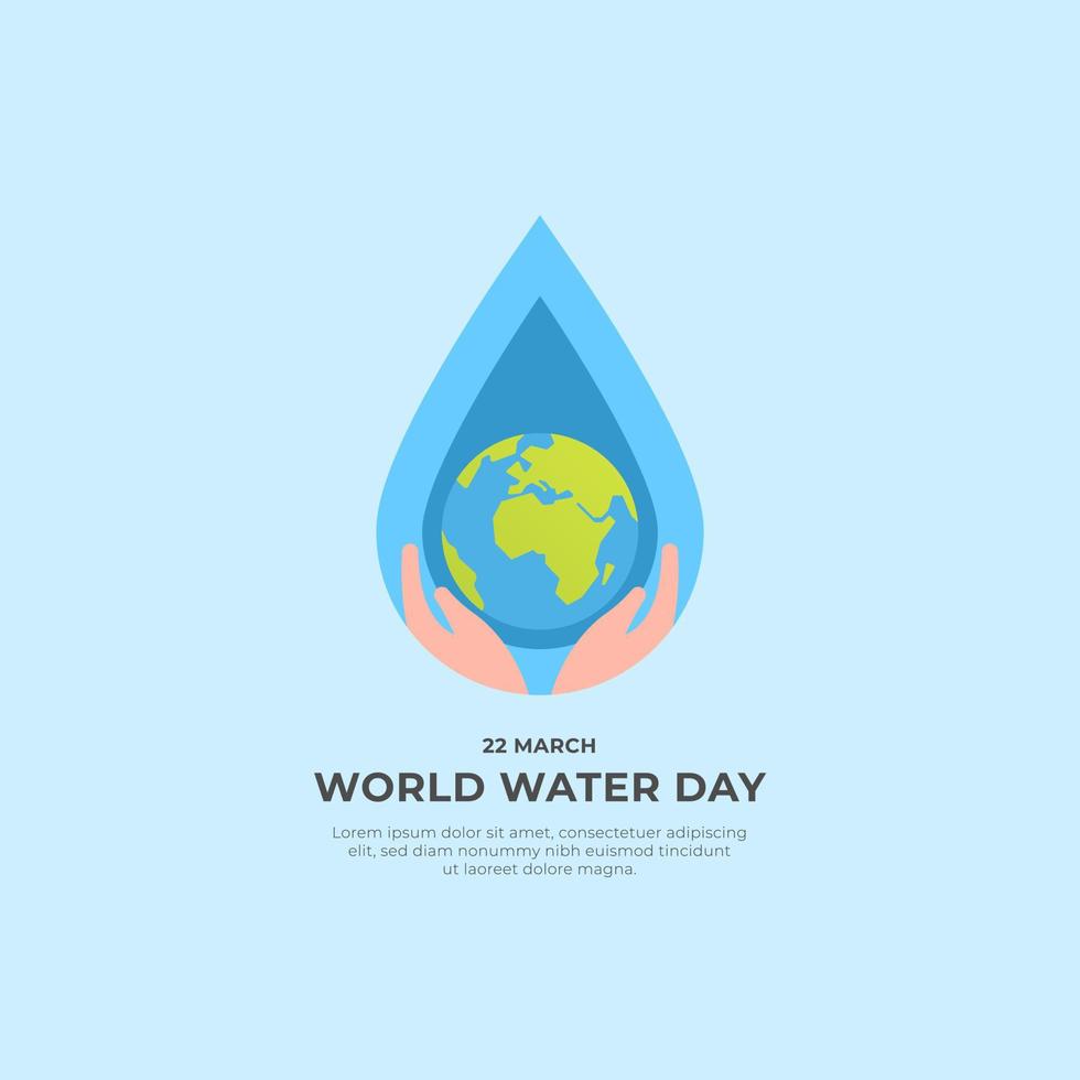 wereld water dag gemakkelijk vector illustratie ontwerp