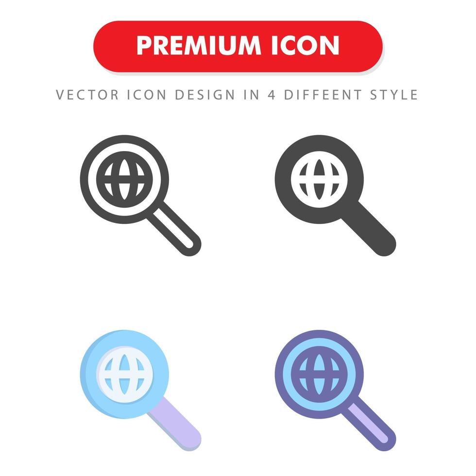 zoek icon pack geïsoleerd op een witte achtergrond. voor uw websiteontwerp, logo, app, ui. vectorafbeeldingen illustratie en bewerkbare beroerte. eps 10. vector
