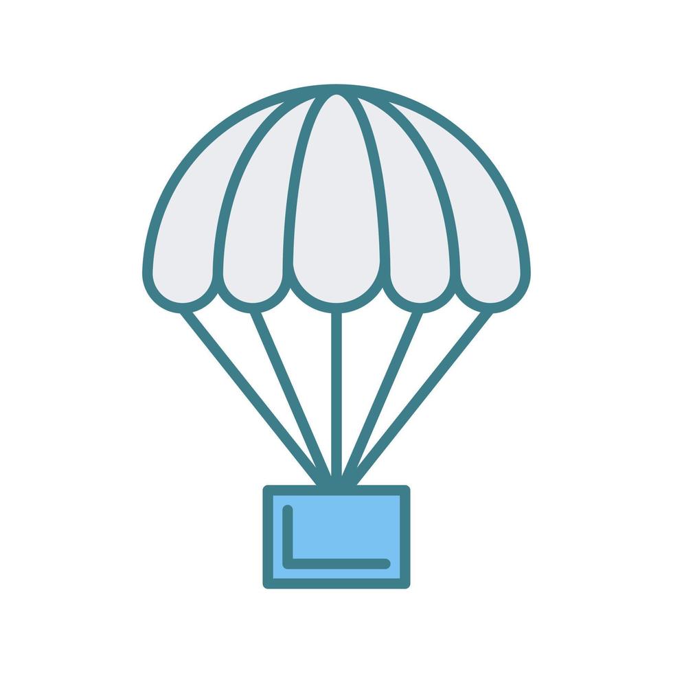 parachute vector pictogram