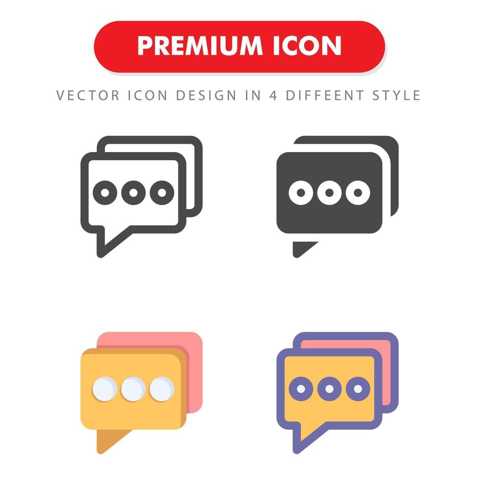 bubble chat icon pack geïsoleerd op een witte achtergrond. voor uw websiteontwerp, logo, app, ui. vectorafbeeldingen illustratie en bewerkbare beroerte. eps 10. vector