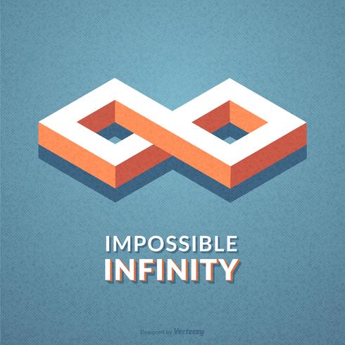 Abstract isometrische Onmogelijk Infinity Vector-symbool vector