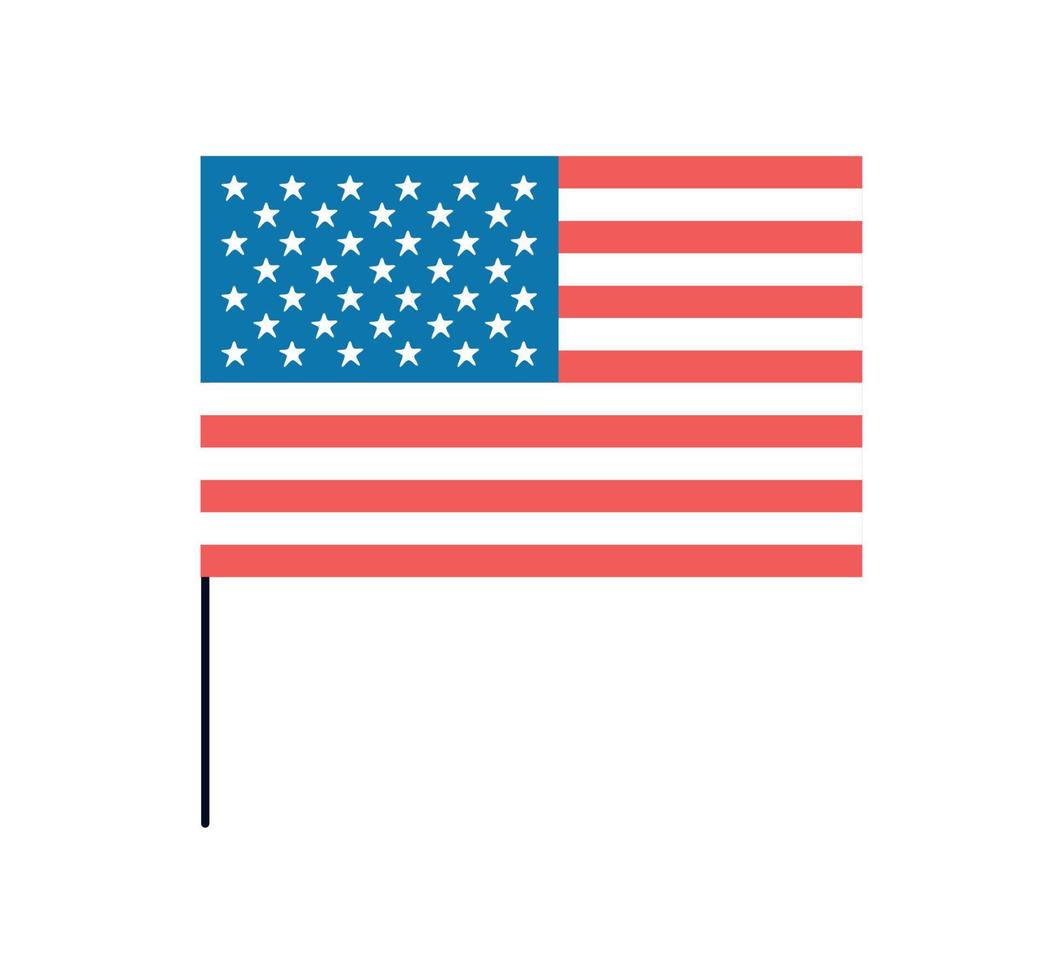 schattig Verenigde Staten van Amerika vlag vector