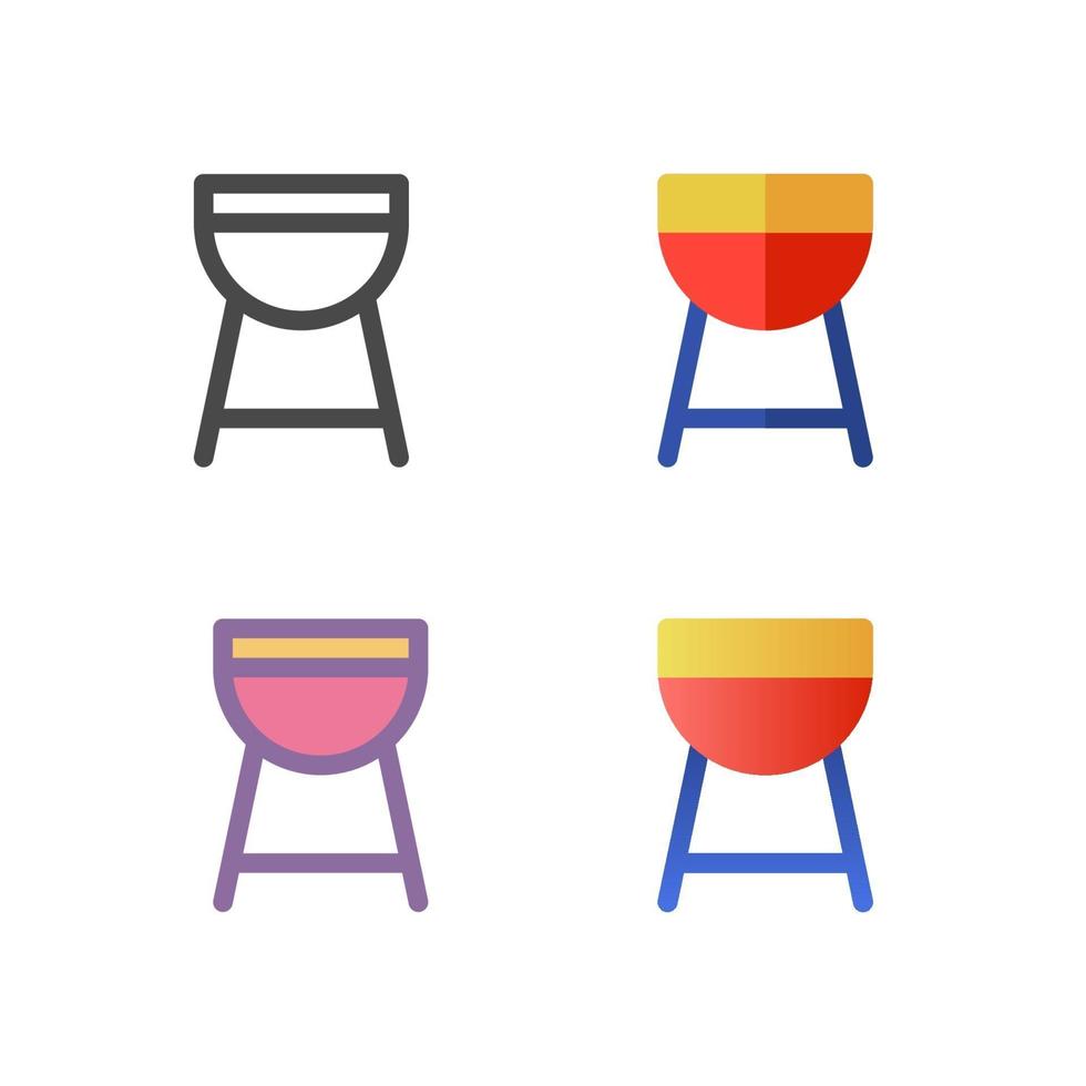 barbecue grill icon pack geïsoleerd op een witte achtergrond. voor uw websiteontwerp, logo, app, ui. vectorafbeeldingen illustratie en bewerkbare beroerte. eps 10. vector