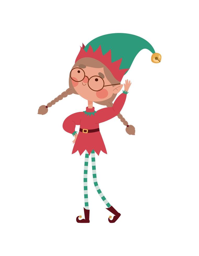 gekleurde elf vrouw illustratie vector