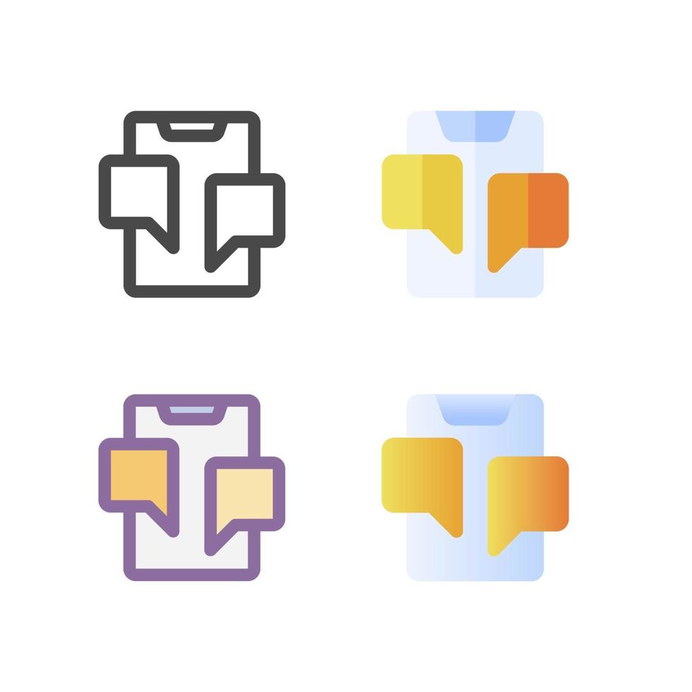 chat icon pack geïsoleerd op een witte achtergrond. voor uw websiteontwerp, logo, app, ui. vectorafbeeldingen illustratie en bewerkbare beroerte. eps 10. vector