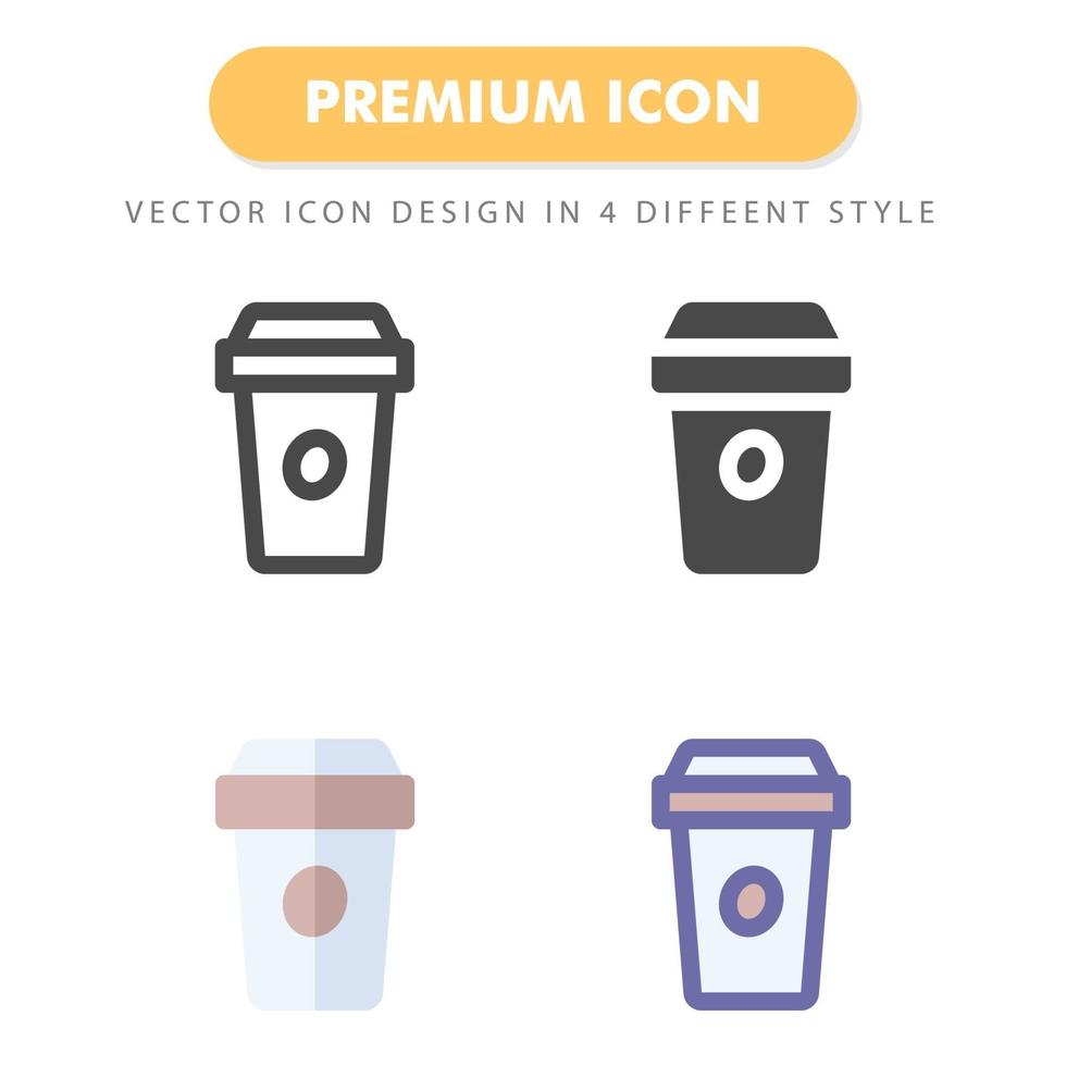 koffie icon pack geïsoleerd op een witte achtergrond. voor uw websiteontwerp, logo, app, ui. vectorafbeeldingen illustratie en bewerkbare beroerte. eps 10. vector