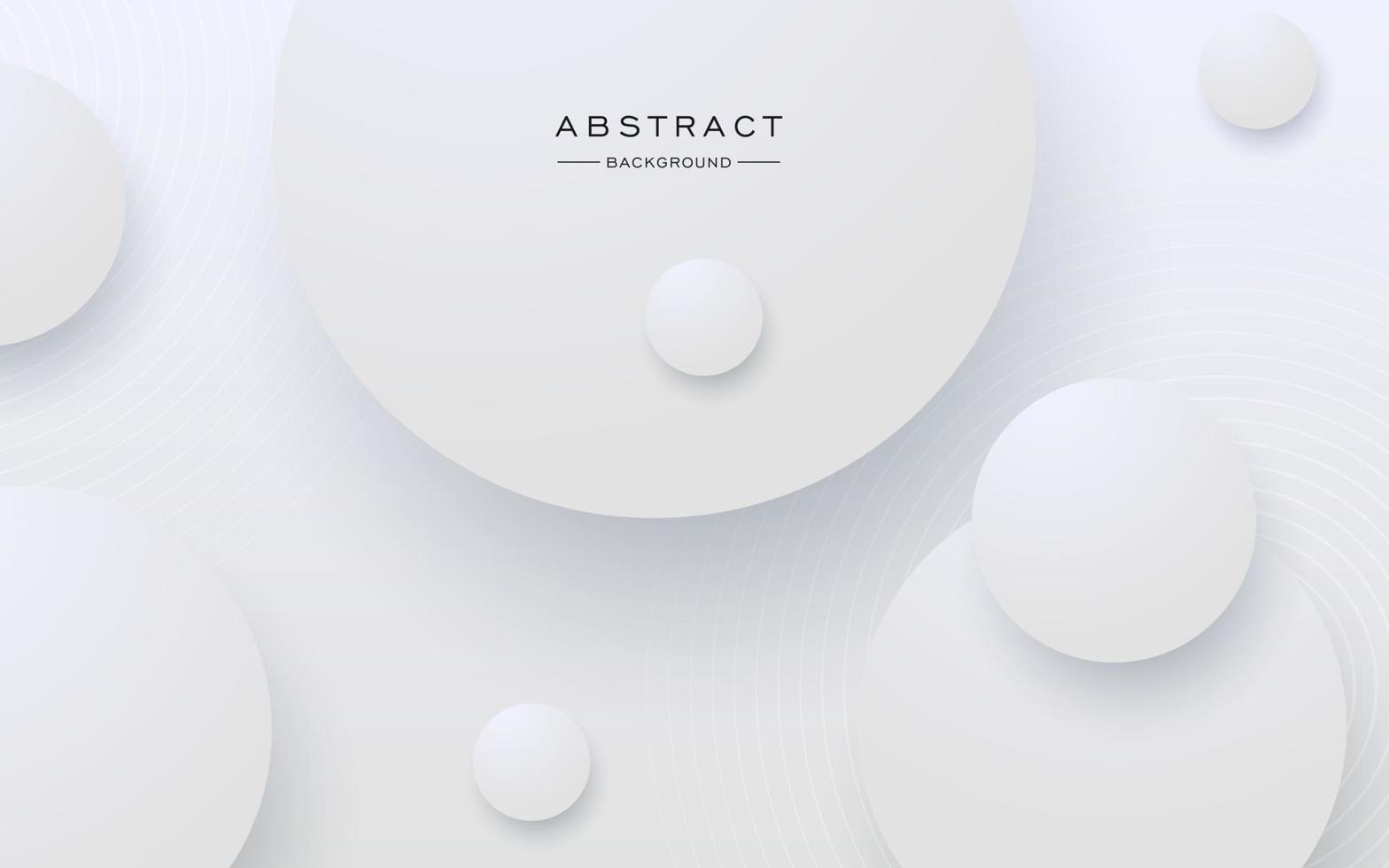 modern wit grijs cirkel bal 3d stijl papercut achtergrond. eps10 vector