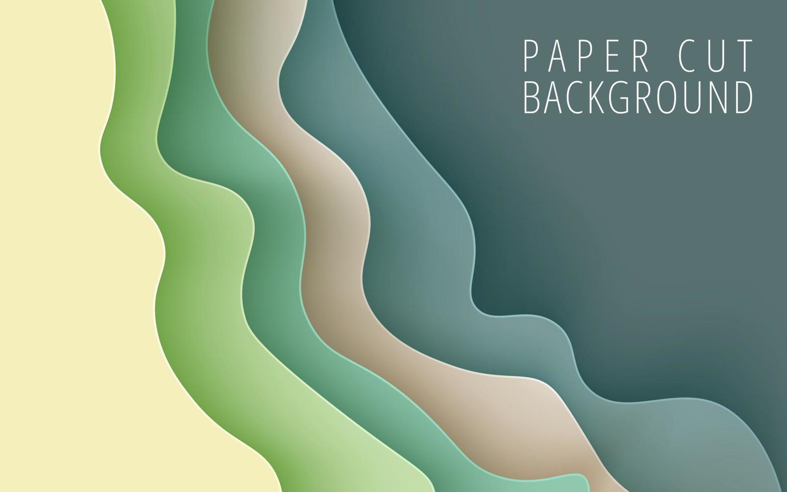 kleurrijk abstract dynamisch golvend zacht vloeistof kleur papercut achtergrond. eps10 vector