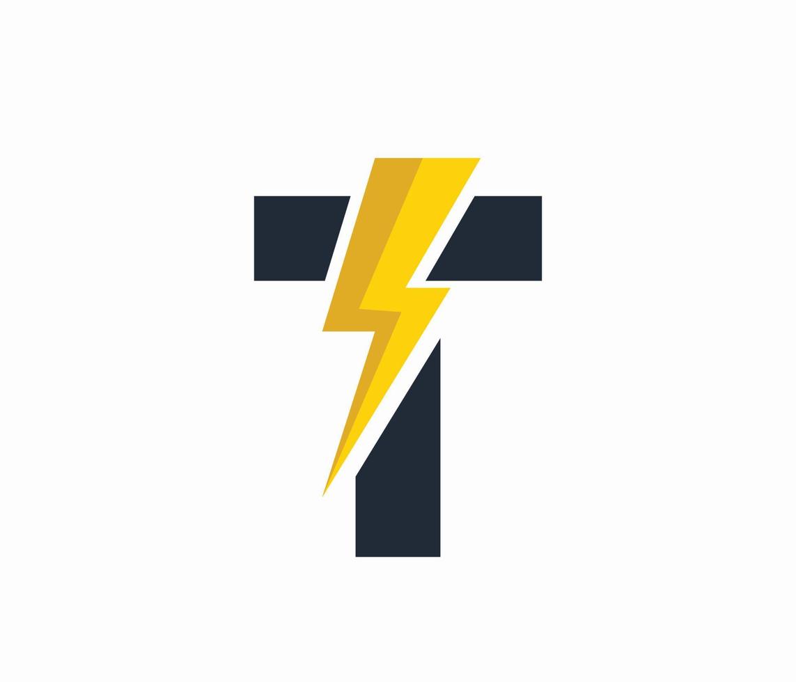 t energie logo of brief t elektrisch logo vector