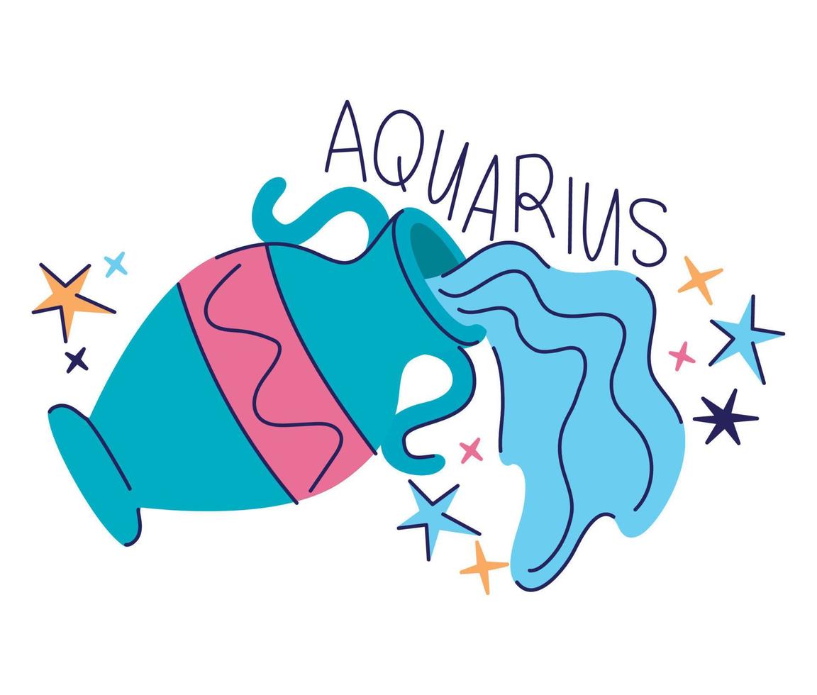 dierenriem aquarium sterrenbeeld vector